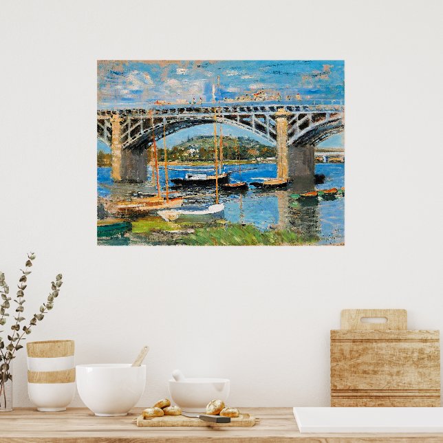 Poster Monet - The Bridge over the Seine, (Cozinha)