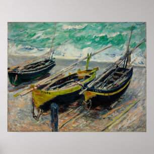 Poster Monet - Três Barcos De Pesca
