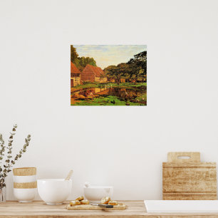 Poster Monet - Um Pátio de Fazenda na Normandia,