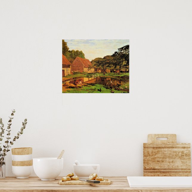 Poster Monet - Um Pátio de Fazenda na Normandia, (Cozinha)