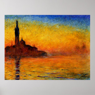 Poster Monet - Veneza Crepúsculo