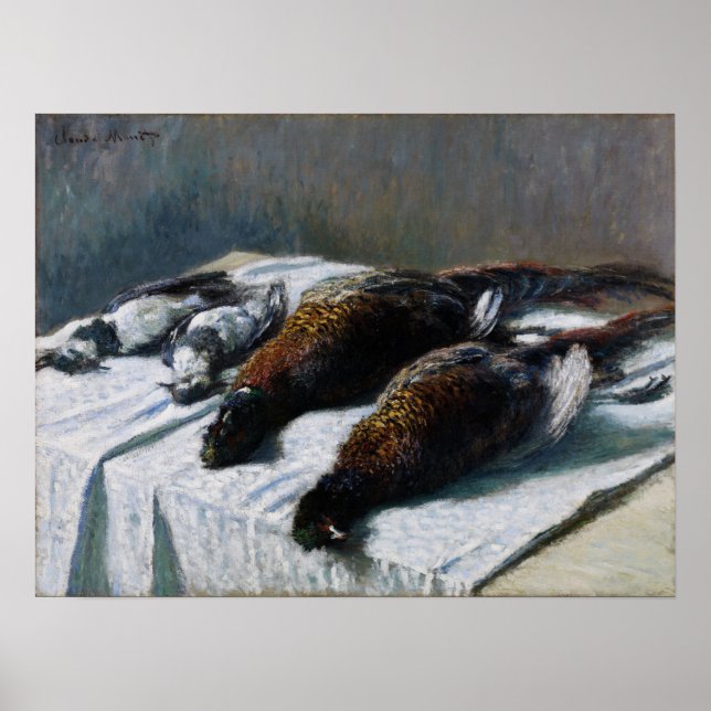 Poster Monet - Vida Estática com Faisões e Plovers (Frente)