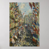 Monet Vintage Bandeira Francesa Arte de Rua Paris