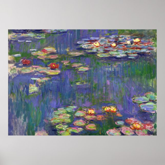 Póster Monet Water Lily - Pintura de plataforma (Frente)