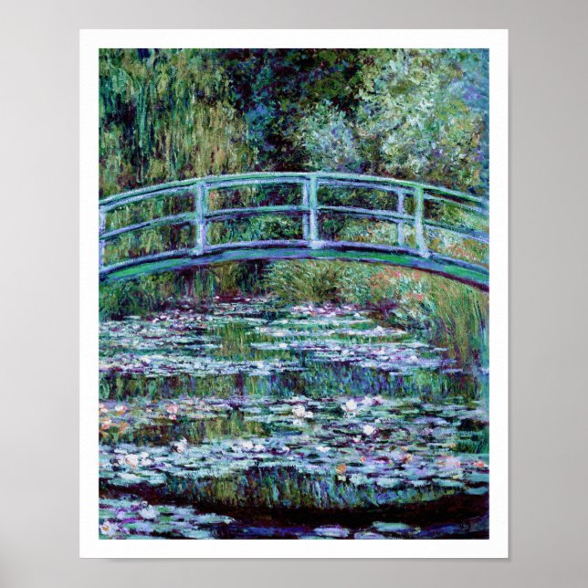 Póster Monet - Water Lily Pond & Japan Bridge (Frente)