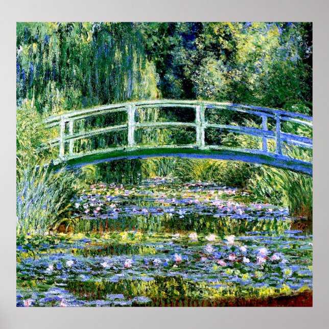 Póster Monet - Water Lily Pond & Japan Bridge (Frente)