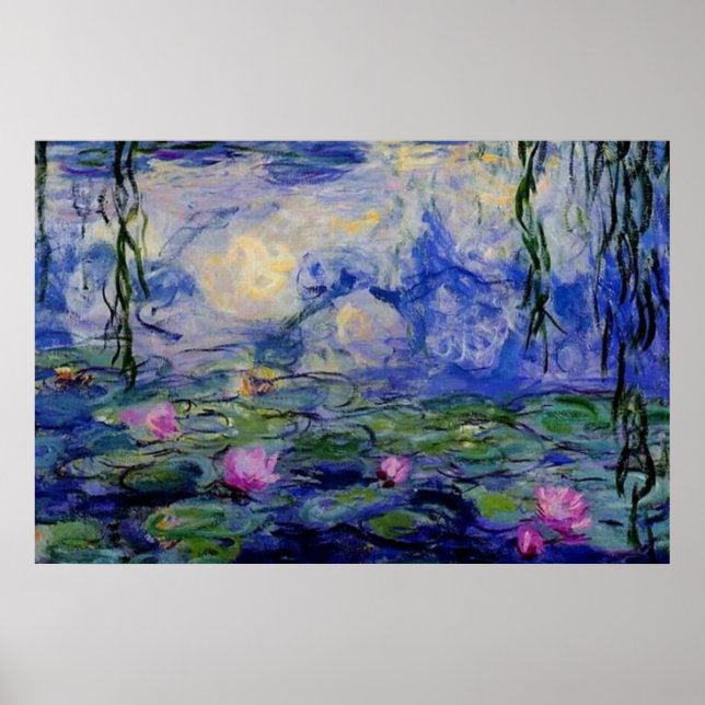 Poster Monet water lírios 1919 (Frente)