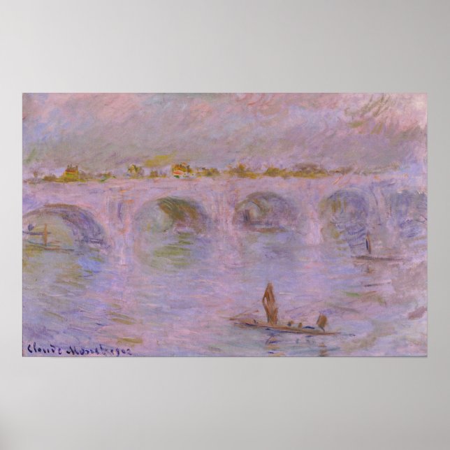 Poster Monet - Waterloo Bridge Em Londres (Frente)