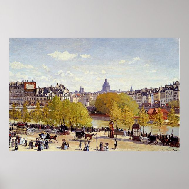 Poster Monet - Wharf de Louvre, Paris (Frente)