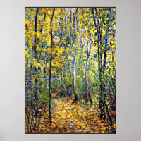 Monet - Wood Lane, área arborizada de arte antiga