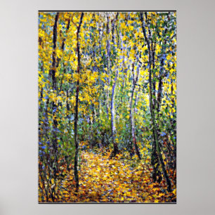Poster Monet - Wood Lane, área arborizada de arte antiga