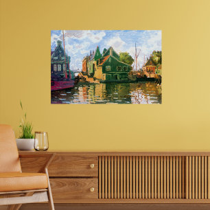 Poster Monet - Zaandam, pintura do Canal