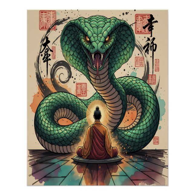 Póster Monge e Serpente (Frente)