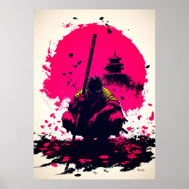 Poster Monge Guerreiro Silencioso Sob o Sol Nascente