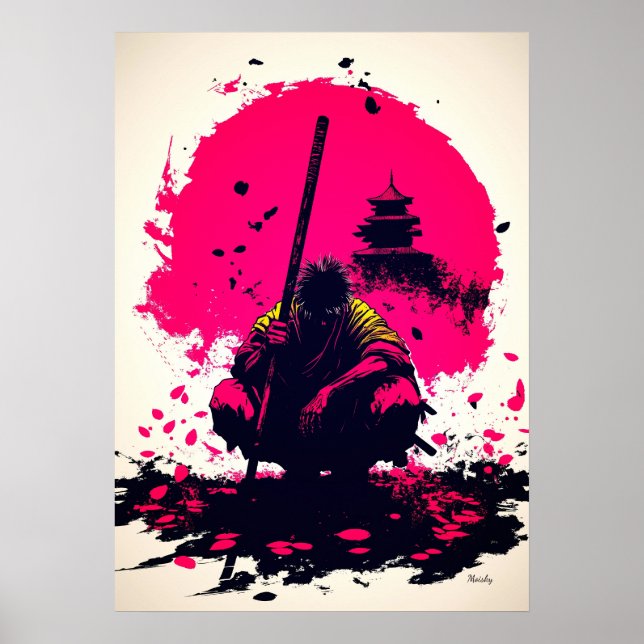 Poster Monge Guerreiro Silencioso Sob o Sol Nascente (Frente)