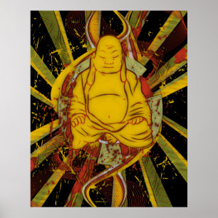 Póster Monge na meditação
