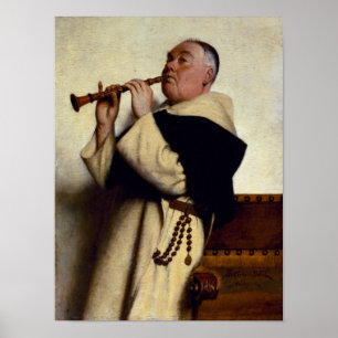 Póster Monge que joga um clarinete