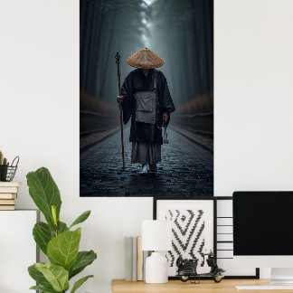 Poster Monge Zen Japonês