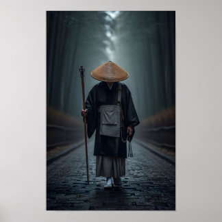 Poster Monge Zen Japonês