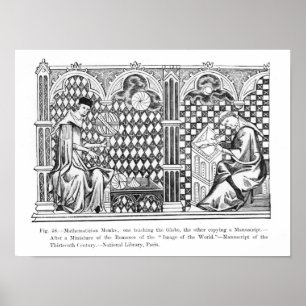 Póster Monges do matemático: um que ensina o globo