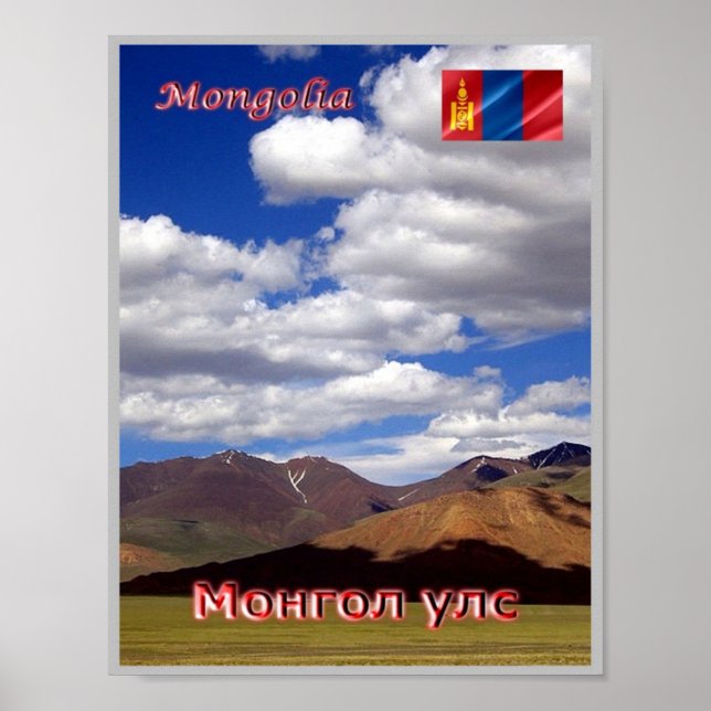 Poster Mongólia - Paisagem - (Frente)