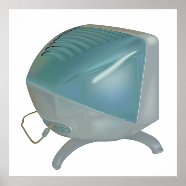 Poster Monitor CRT antigo (Frente)