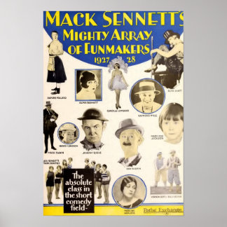 Poster Monitor de comediantes do Mack Sennett Studio 1927