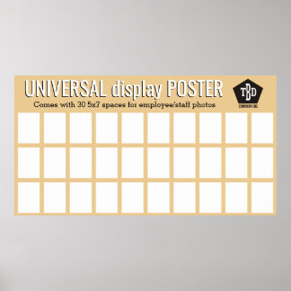 Poster Monitor de fotos universal de 30 ranhuras com cor