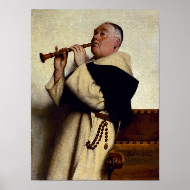 Póster Monk a jogar clarinete (Frente)