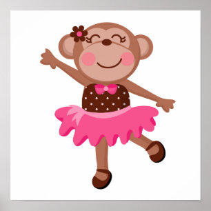 Poster Monkey Ballerina