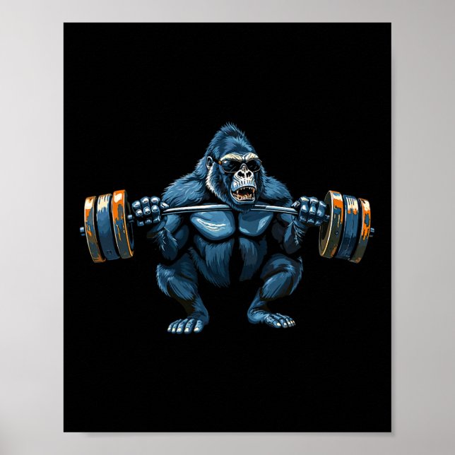 Poster Monkey Gorilla Bodybuilding Musical Malhação Gym 1 (Frente)