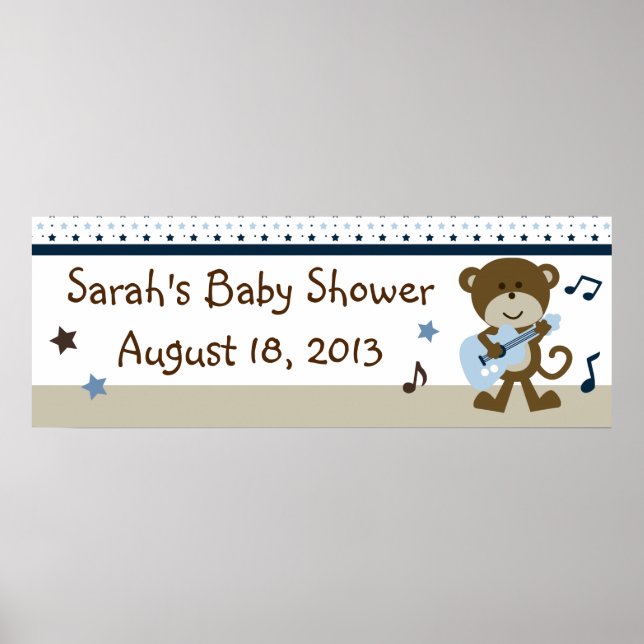 Póster Monkey Rocker/Rock and Roll Poster/Banner (Frente)