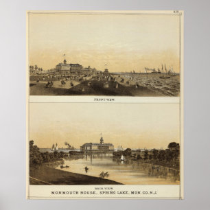 Póster Monmouth House, Primavera Lake, NJ