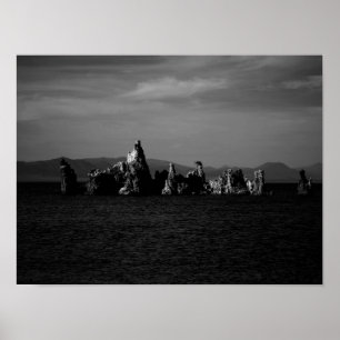 Póster Mono Lake California - Preto e Branco