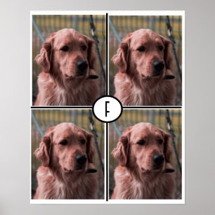 Poster Monograma de Foto Adicione suas próprias Imagens P