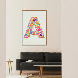 Poster Monograma Flor - Letra Floral A<br><div class="desc">Monograma Flor - Letra Floral A Poster</div>