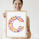 Poster Monograma Flor - Letra Floral C<br><div class="desc">Monograma Flor - Letra floral C Poster</div>