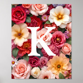 Poster Monograma Floral
