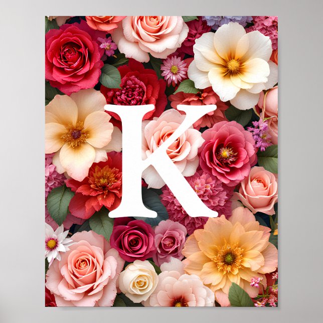 Poster Monograma Floral (Frente)