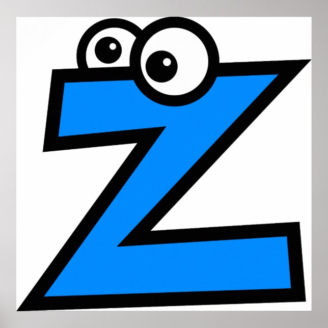 Póster Monograma Funny - Letra Z (Frente)