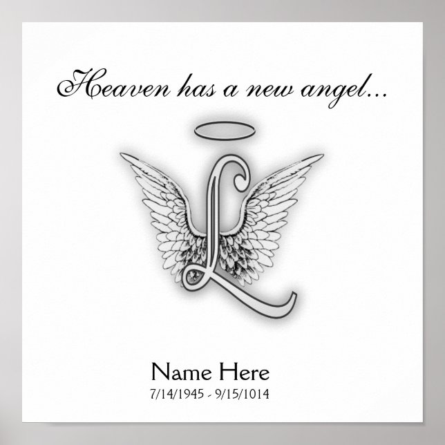 Poster Monograma Memorial Tributação Letra L (Frente)