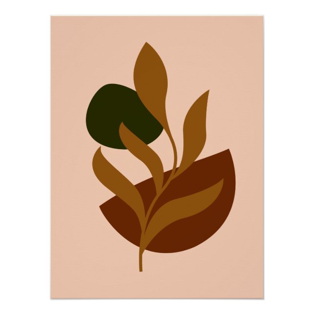 Póster Monograma Modern Boho (Frente)