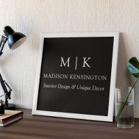 Monograma ou Adicionar logotipo preto comercial