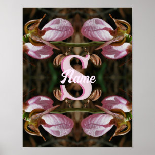 Poster Monograma Personalizado Inicial Nome Senhora Sapat