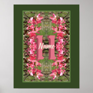 Poster Monograma Personalizado Seu Nome Inicial Arte de D