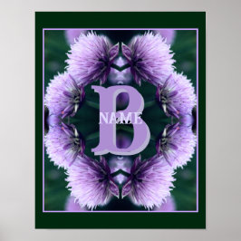 Poster Monograma Seu Nome com a Inicial Personalizada All