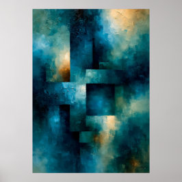 Poster Monólito Azure Shibui Texturizado Inspirado no Jap