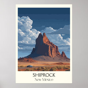 Poster Monolito do Deserto Shiprock Novo México