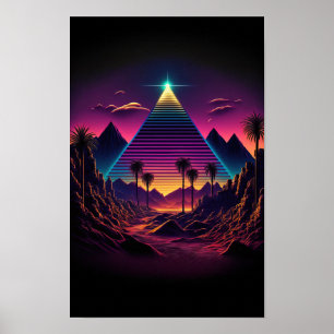 Poster Monólito Luminoso: Uma Pirâmide Retroacesa