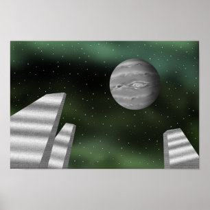 Poster Monólitos e Planetas Gigantes.
